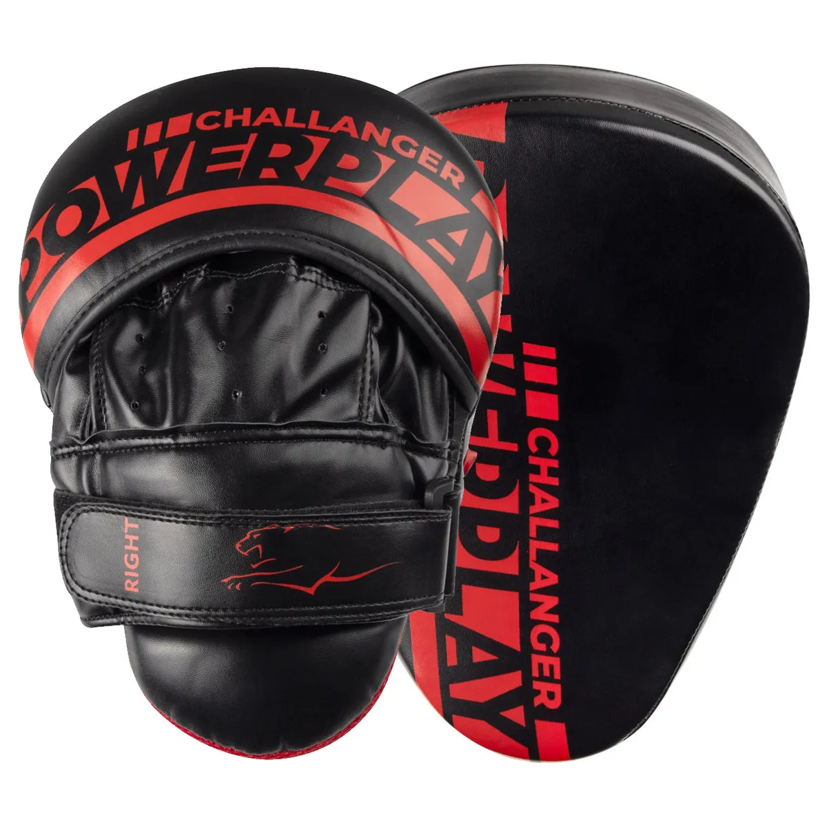 Боксерские лапы Active Point PU 22х19 см Черно-Красные