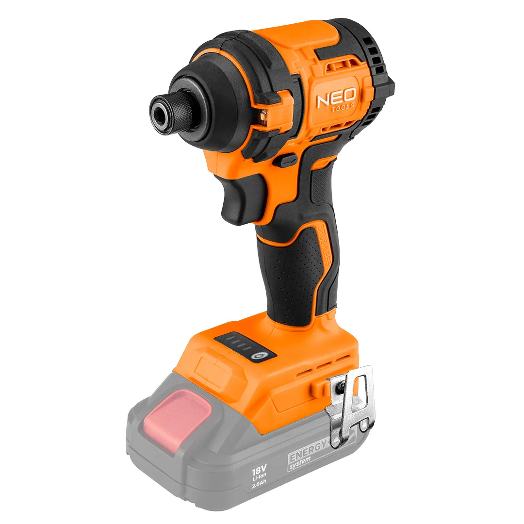 Ударний гайковерт Neo Tools Energy+ 18В, 300Нм, 3600об/хв, 1/4", 4 швидкості, 0.85кг, без акумулятора та зарядного пристрою.