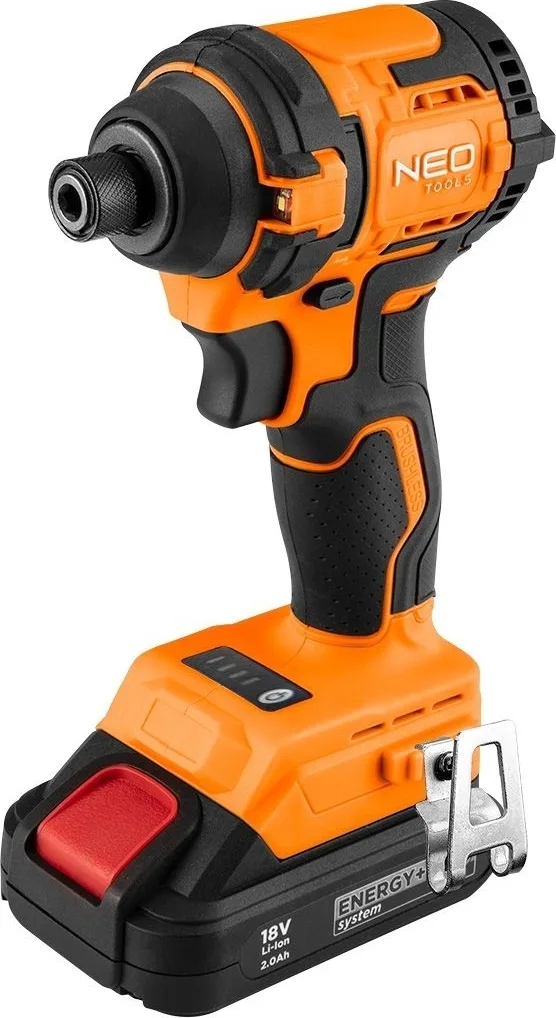 Ударний гайковерт Neo Tools Energy+ 18В, 300Нм, 3600об/хв, 1/4", 4 швидкості, 0.85кг, без акумулятора та зарядного пристрою.