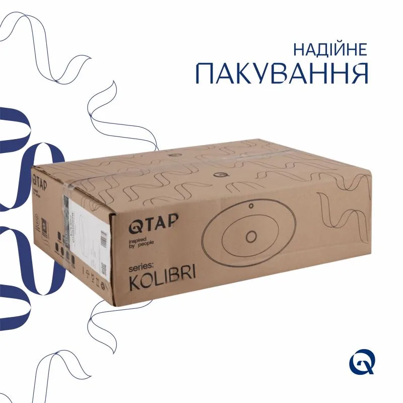 Раковина-чаша Qtap Kolibri 500x360 мм керамічна овальна біла