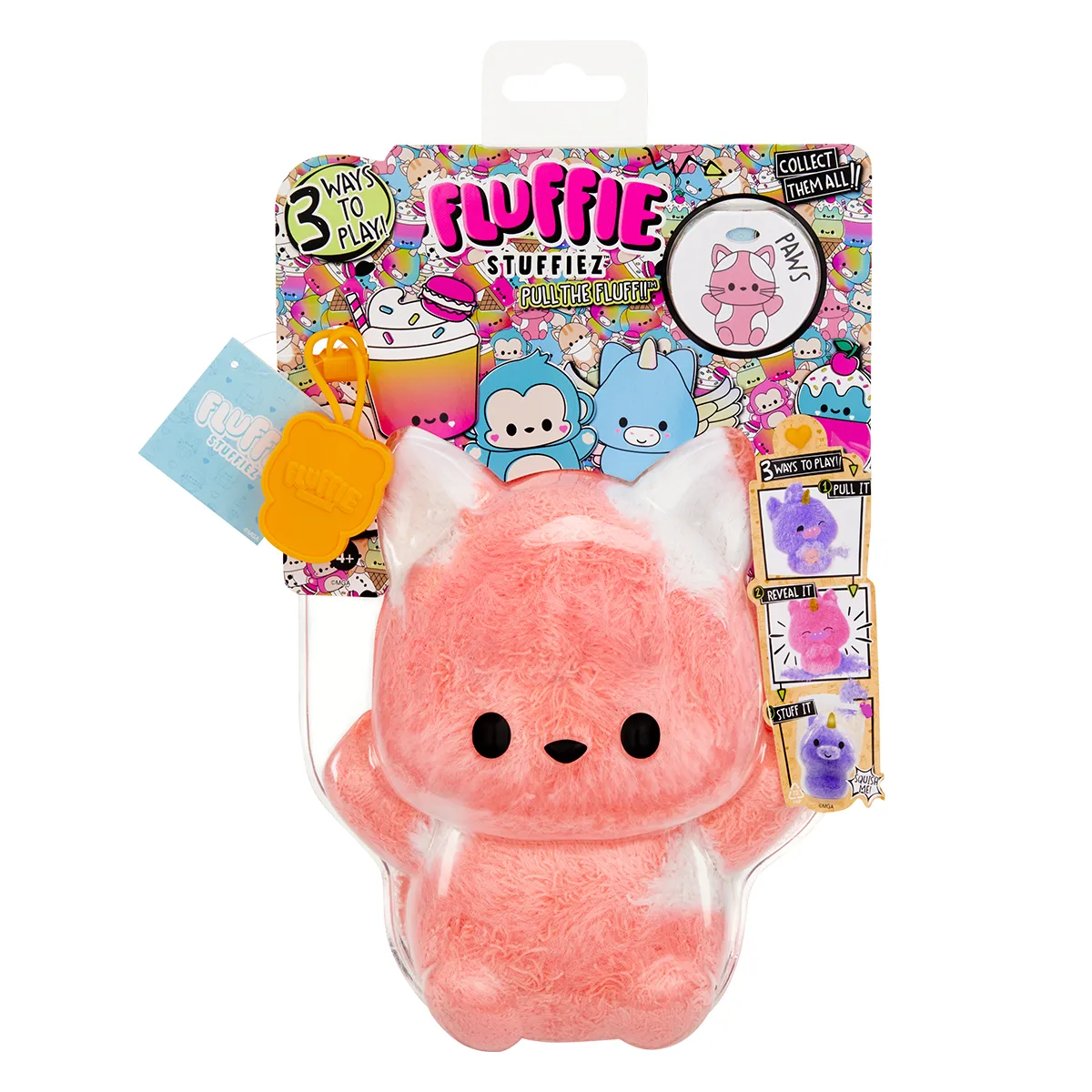 М’яка іграшка-антистрес Fluffie Stuffiez поліестер 12х26х17 см Котик