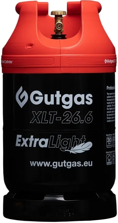 Балон газовий сталевий Gutgas Ragasco ExtraLight XLT-26.6, 26.6л, 30бар, вентиль KLF, 7.3кг