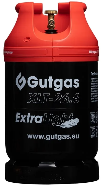 Газовый баллон стальной Gutgas Ragasco ExtraLight XLT-26.6, 26.6л, 30бар, вентиль KLF, 7.3кг.