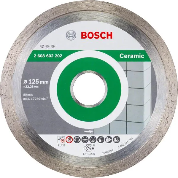 Диск алмазний Bosch Professional 125 мм для кераміки відрізний диск для плитки різальний диск