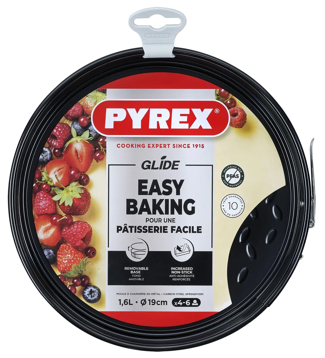 Форма для выпечки Pyrex углеродная сталь 19 см круглая антипригарная