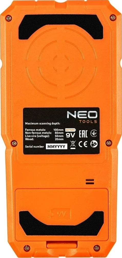 Детектор Neo Tools, діапазон 20-100 мм, захист IP54, з чохлом, вага 0.164 кг.