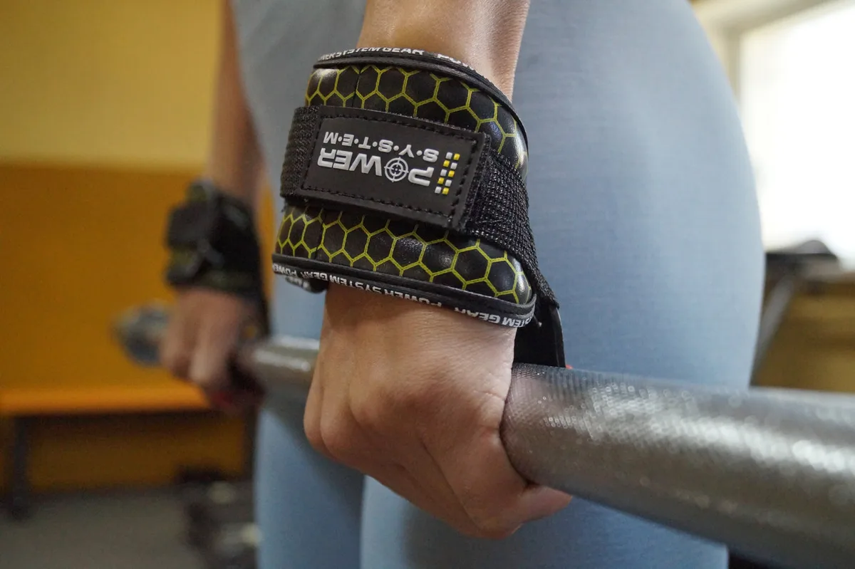 Гаки для тяги Active Point натуральна шкіра XL чорні