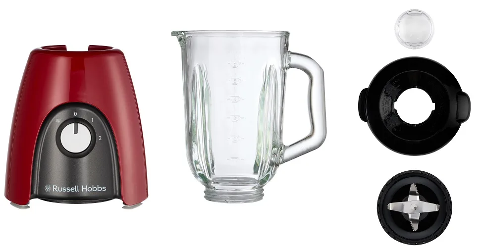 Стаціонарний блендер Russell Hobbs Скло 1,5 л Червоний 650 Вт