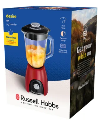 Стаціонарний блендер Russell Hobbs Скло 1,5 л Червоний 650 Вт