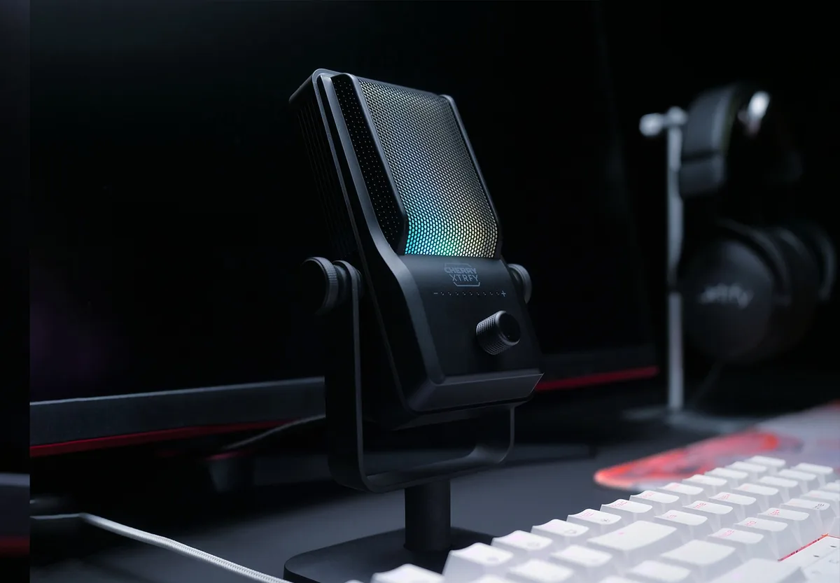Мікрофон геймінговий CHERRY XTRFY NGALE R, Cardioid, USB-A, 2м, RGB, чорний