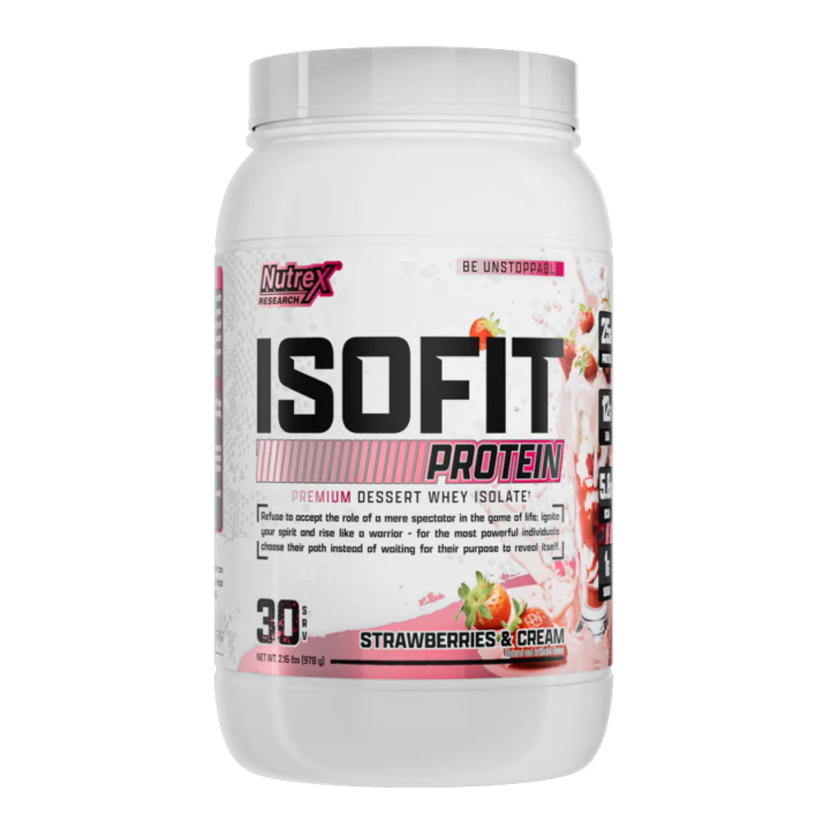 Isofit сироватковий ізолят 30srv 100% білка клубніка