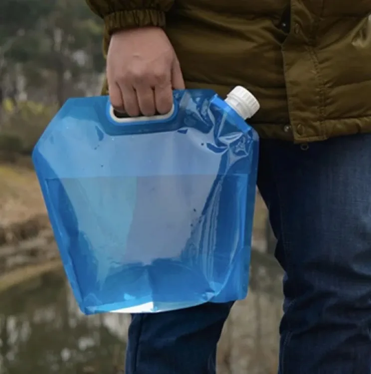 Складний каністра для води 10 л харчовий поліетилен блакитний