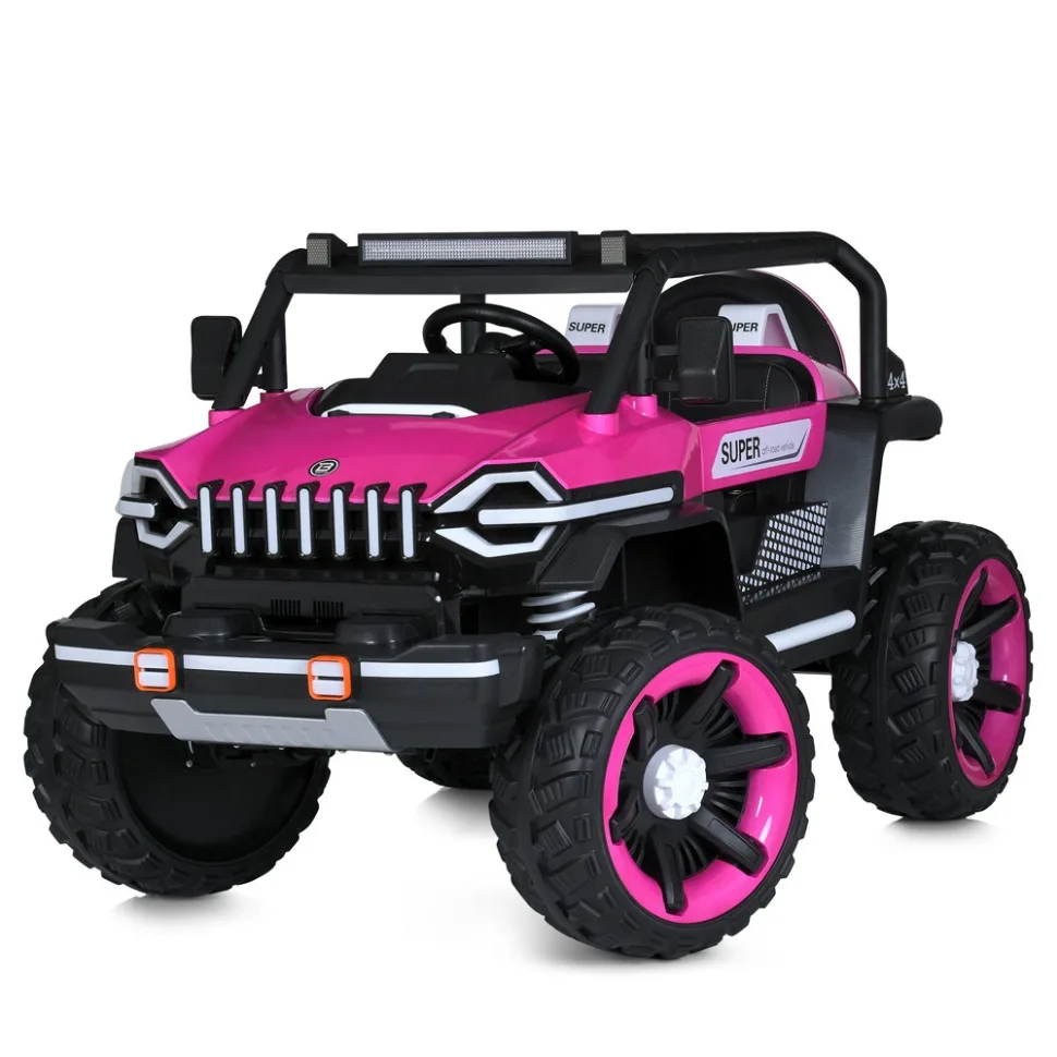 Дитячий електромобіль Bambi Racer екокожа 132 см чорний