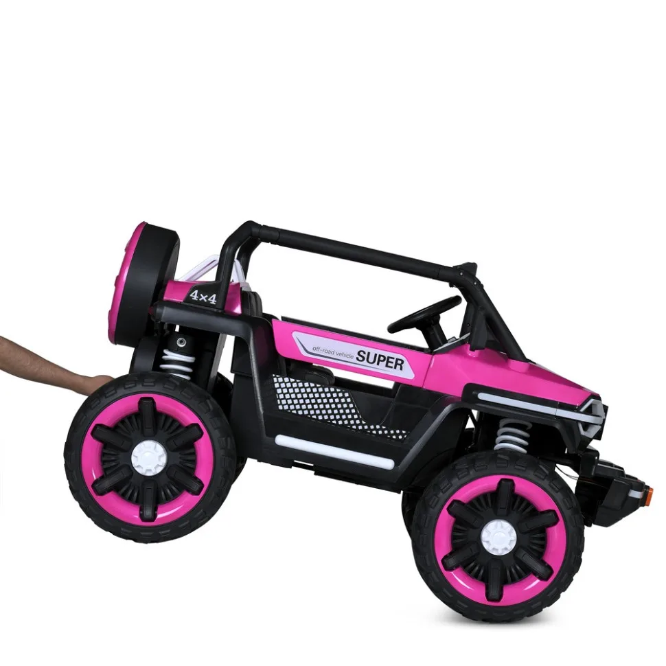 Дитячий електромобіль Bambi Racer екокожа 132 см чорний