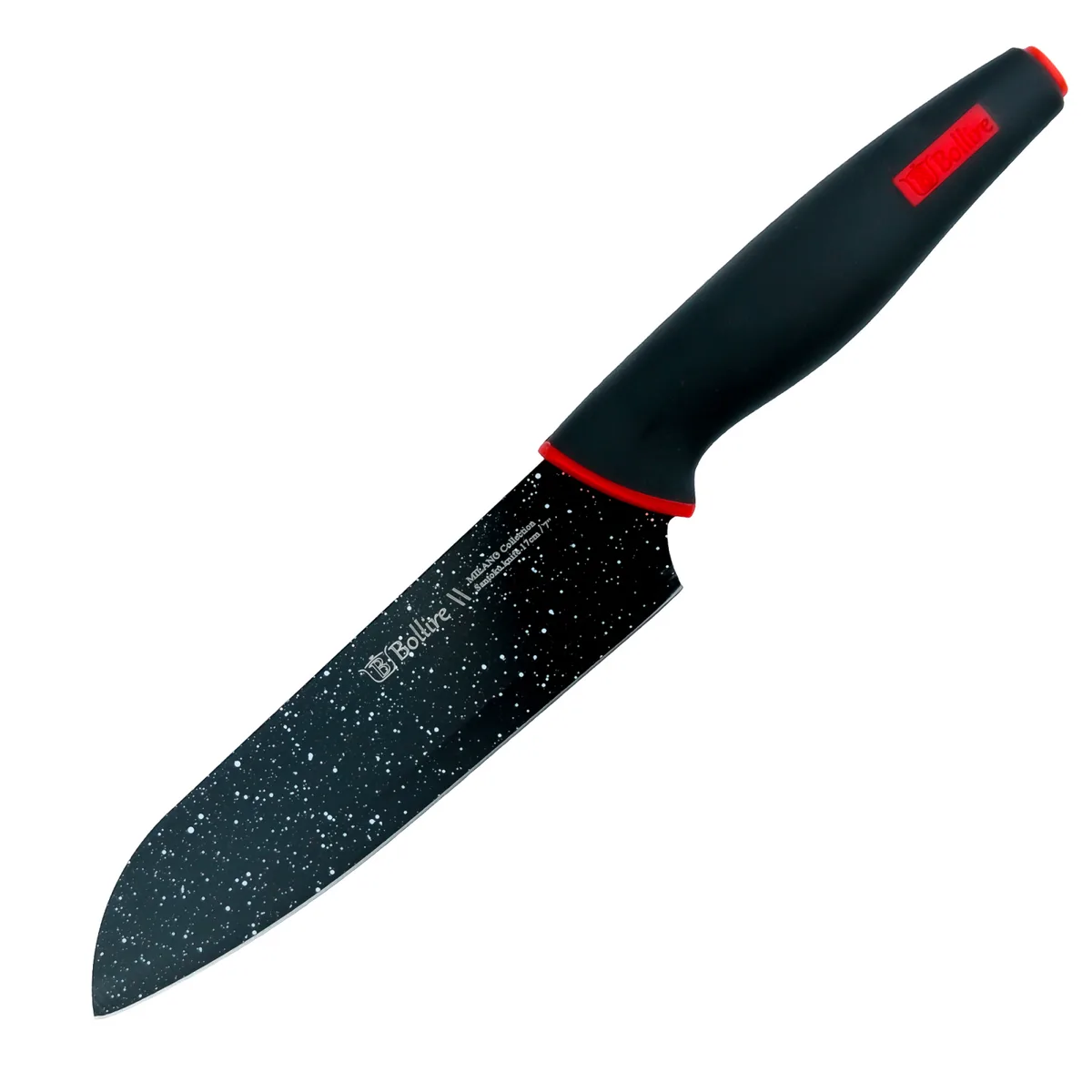 Ніж Santoku BOLLIRE нержавіюча сталь 20 см чорний
