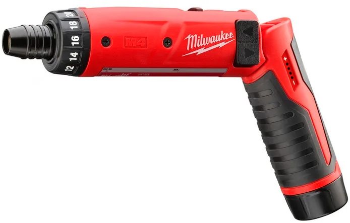 Аккумуляторная отвертка Milwaukee 4В 5Нм 200об/мин с LED подсветкой для монтажа и ремонта