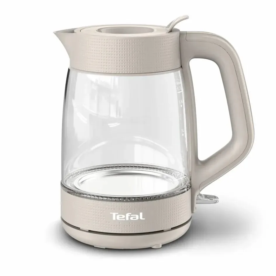 Електрочайник Tefal скло 1,7 л бежевий з підсвіткою
