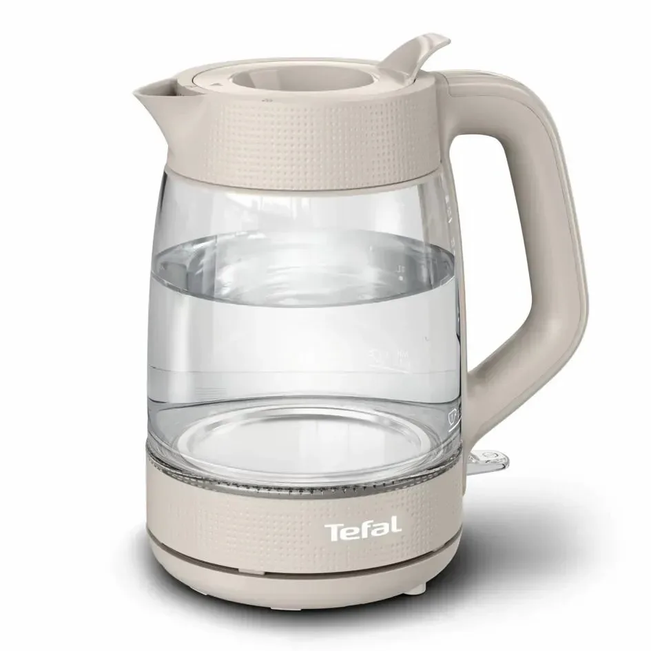 Електрочайник Tefal скло 1,7 л бежевий з підсвіткою