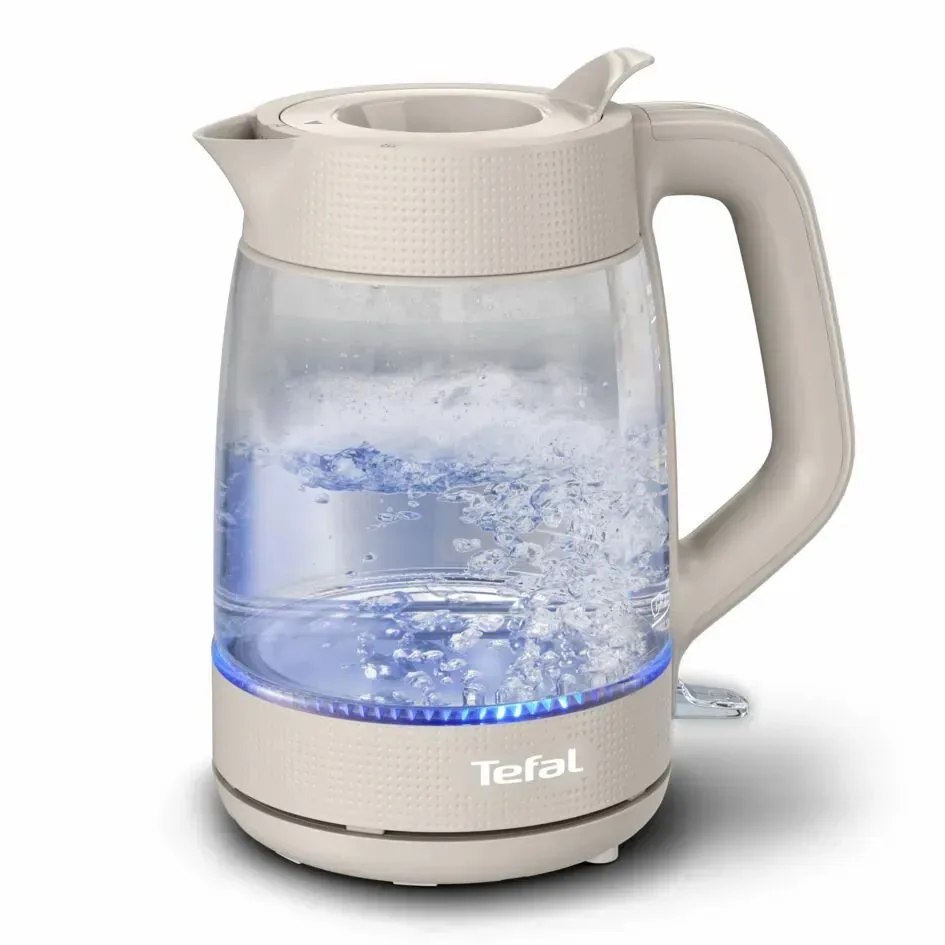 Електрочайник Tefal скло 1,7 л бежевий з підсвіткою