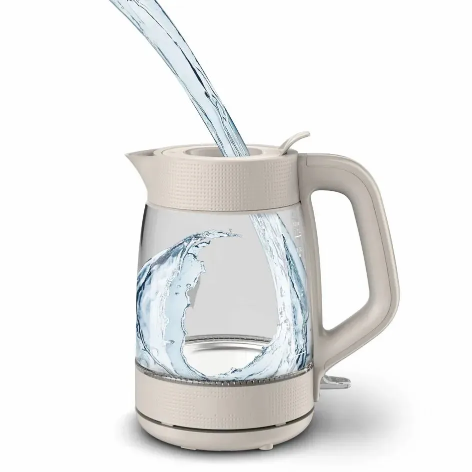 Електрочайник Tefal скло 1,7 л бежевий з підсвіткою
