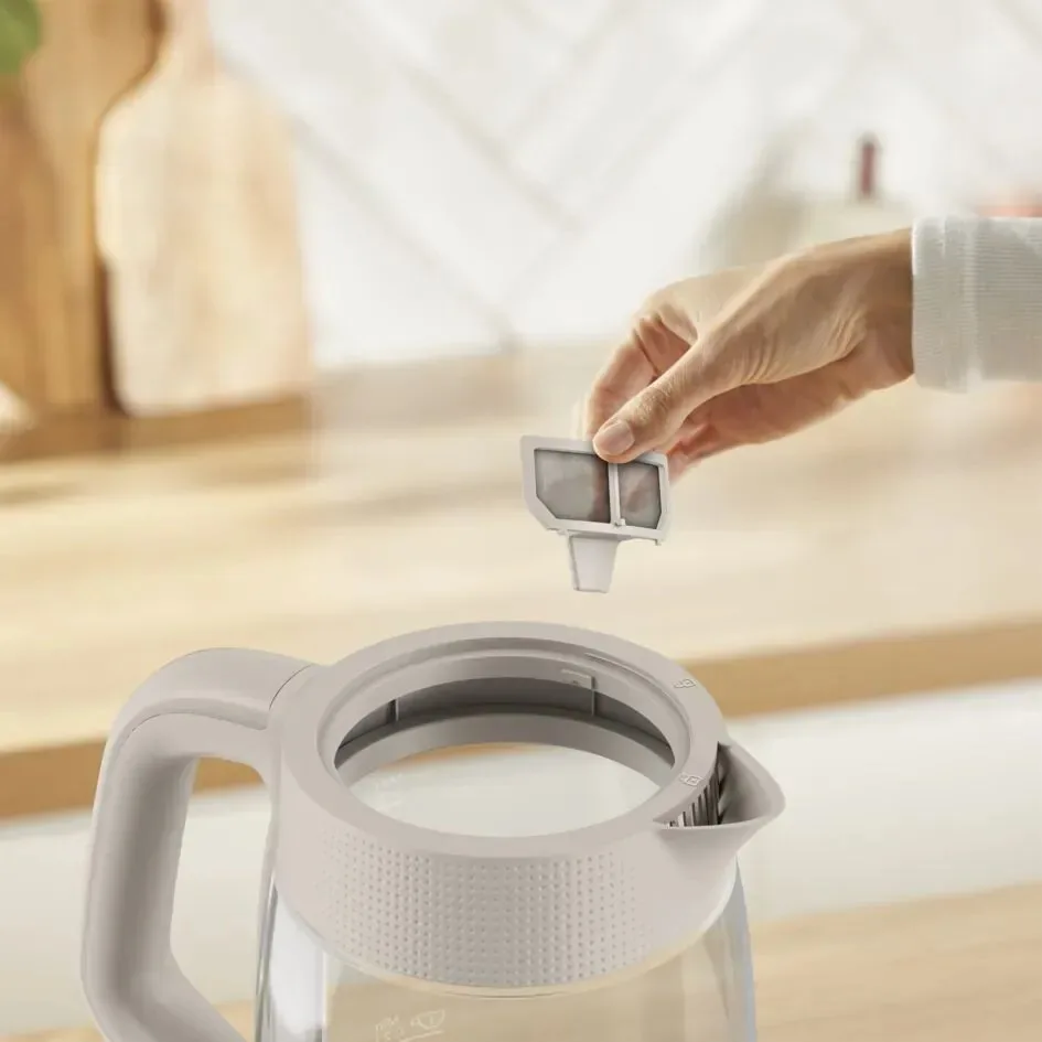 Електрочайник Tefal скло 1,7 л бежевий з підсвіткою
