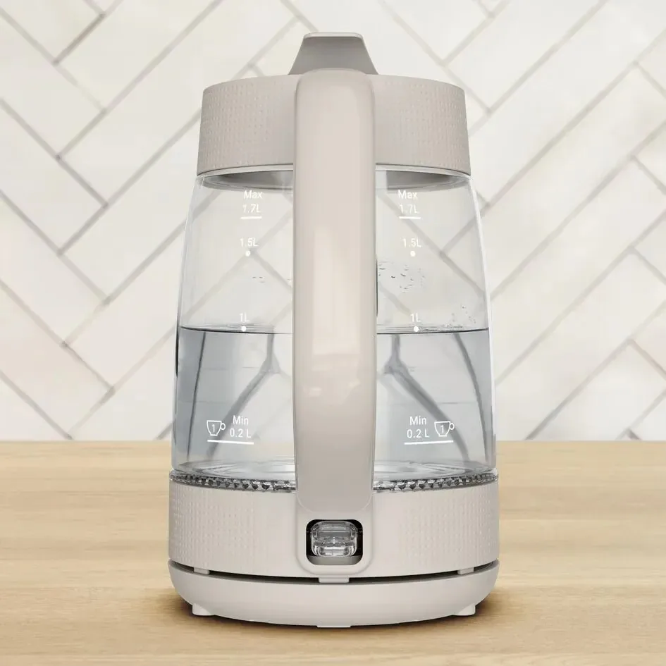 Електрочайник Tefal скло 1,7 л бежевий з підсвіткою