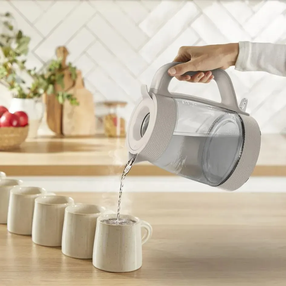 Електрочайник Tefal скло 1,7 л бежевий з підсвіткою