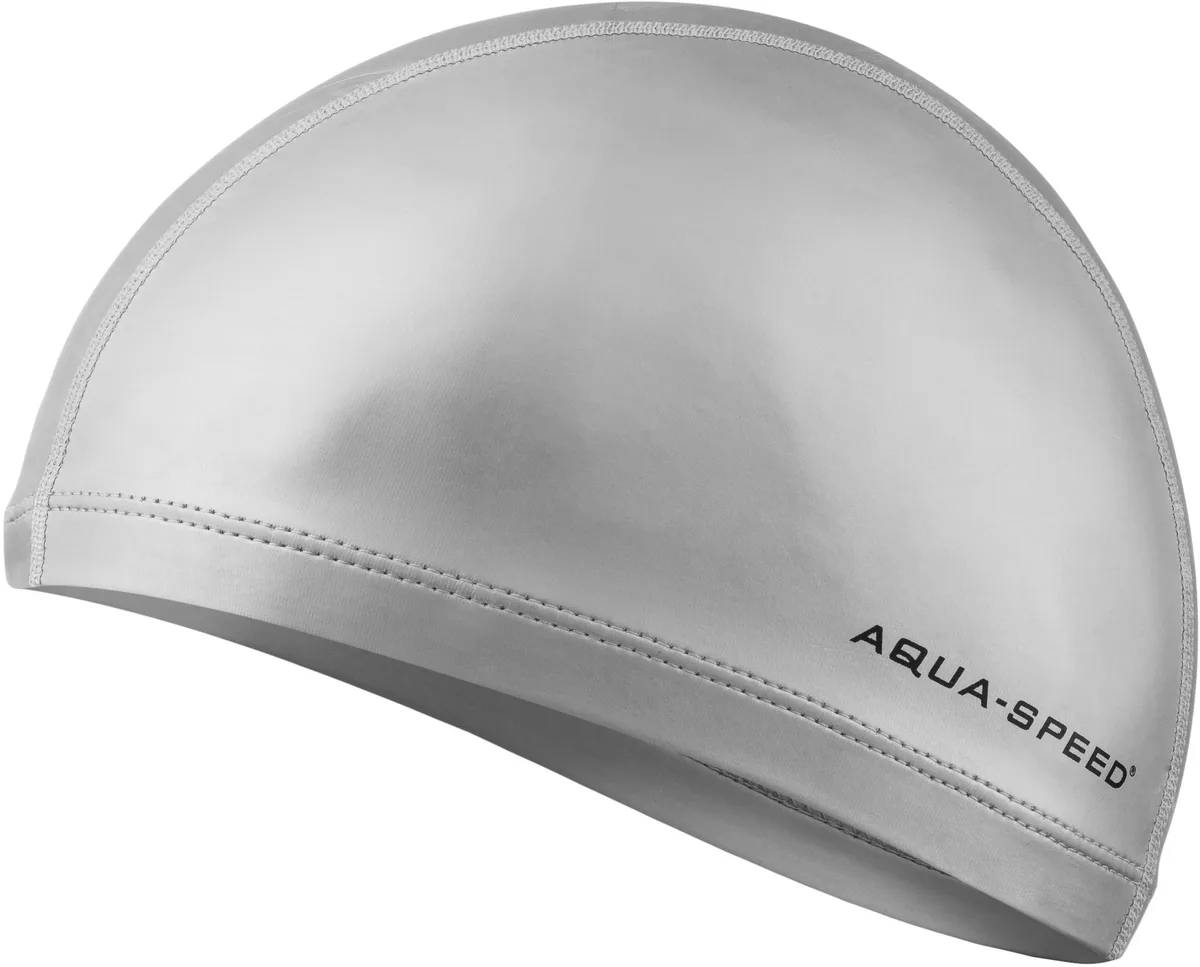 Шапка для плавання Aqua Speed PU поліестер OSFM сріблястий