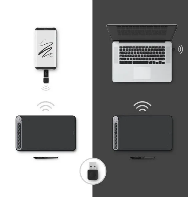 Графический планшет Huion 10.5"x6.5" Q620M, USB-C, черный