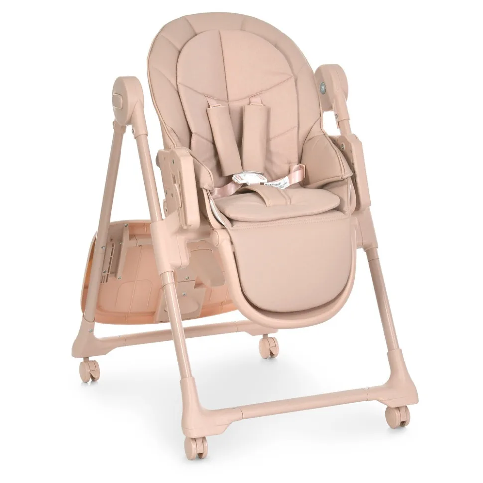 Детский стульчик для кормления CRYSTAL ME экокожа 86х58х111 см Nude Pink