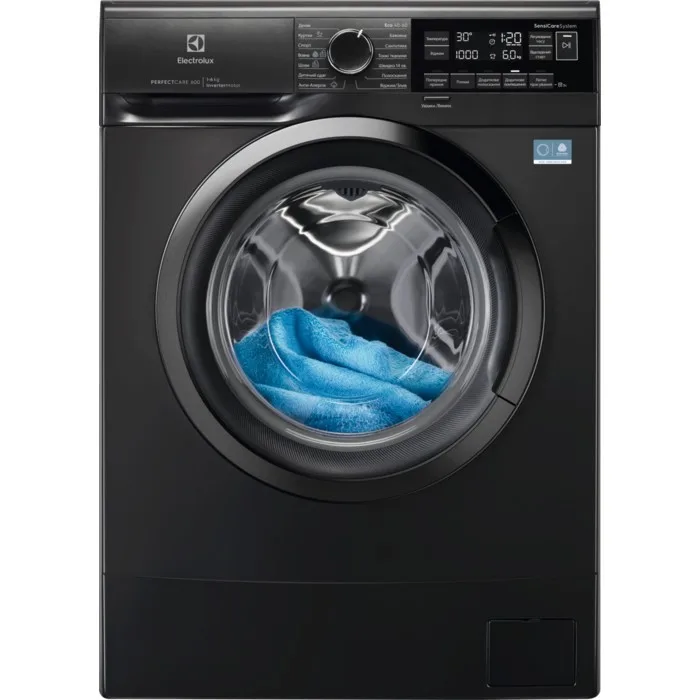 Пральна машина Electrolux фронтальна 6кг інверторна компактна для прання одягу темно-срібляста