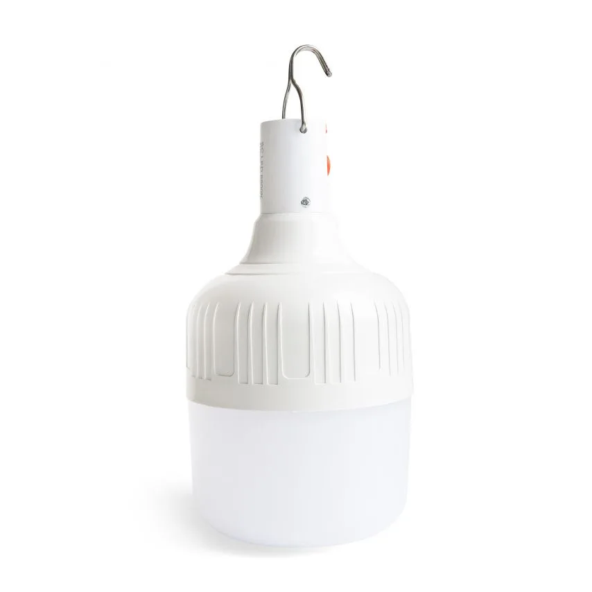 Акумуляторна LED лампа підвісна 100W 2400mAh 6500K біла пластикова 6-8 годин роботи