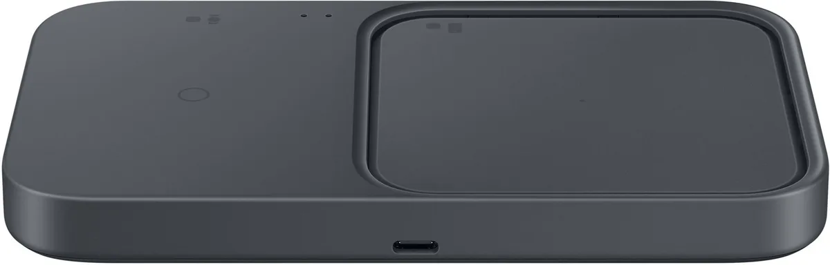 Зарядний пристрій бездротовий Samsung Duo 15Вт з блоком живлення, сірий темний