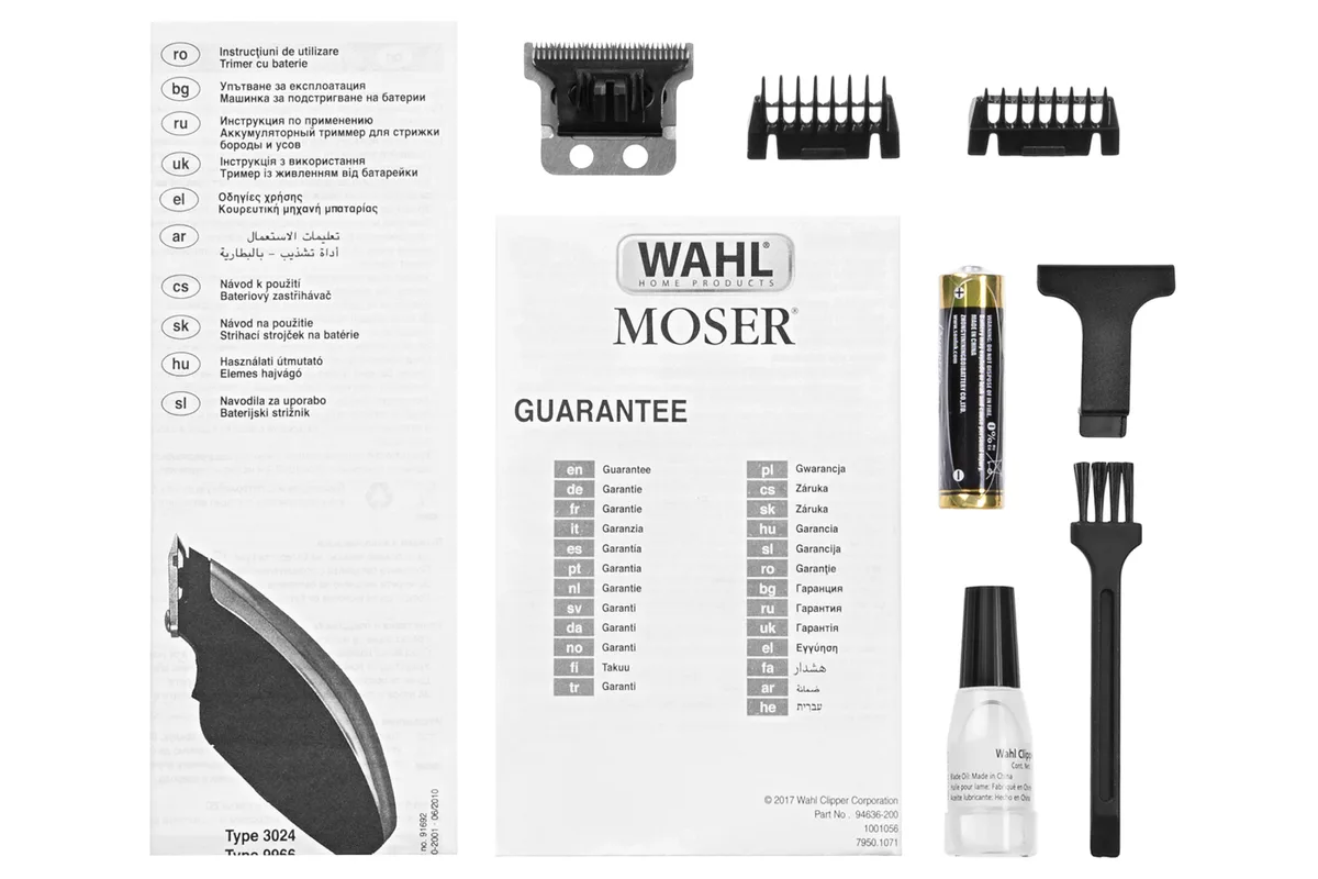 Машинка для стрижки домашніх тварин WAHL Pocket Pro Deluxe, з живленням від 2 батарей АА, комплектується двома насадками, виготовл