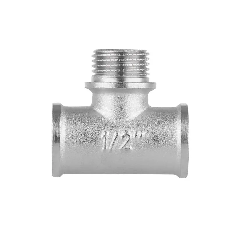 Трійник 1/2" ВНВ латунь нікельований Thermo Alliance Forte
