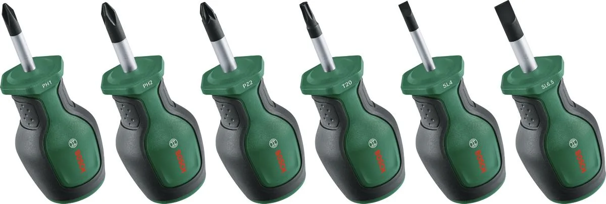 Набір викруток Bosch PH, PZ, TX, SL, CrV сталь, 6 шт.