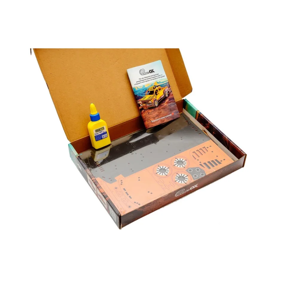 Дерев'яний 3D конструктор PuzzleOK ХДФ 212 деталей Пікап