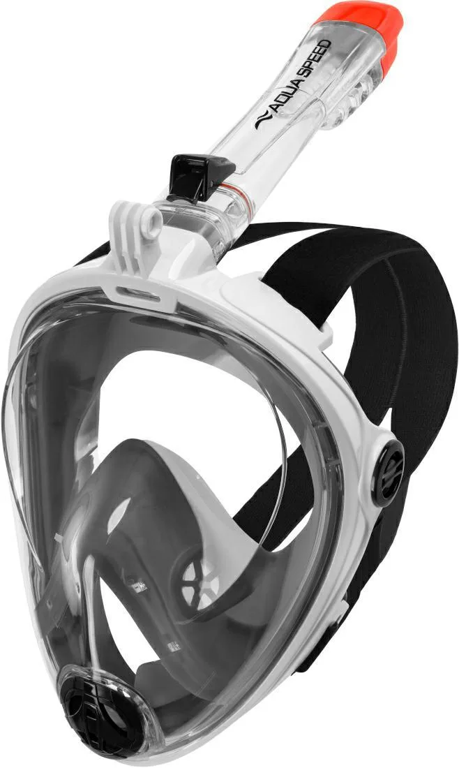 Повнолицьова маска AQUA SPEED силікон L/XL чорна біла