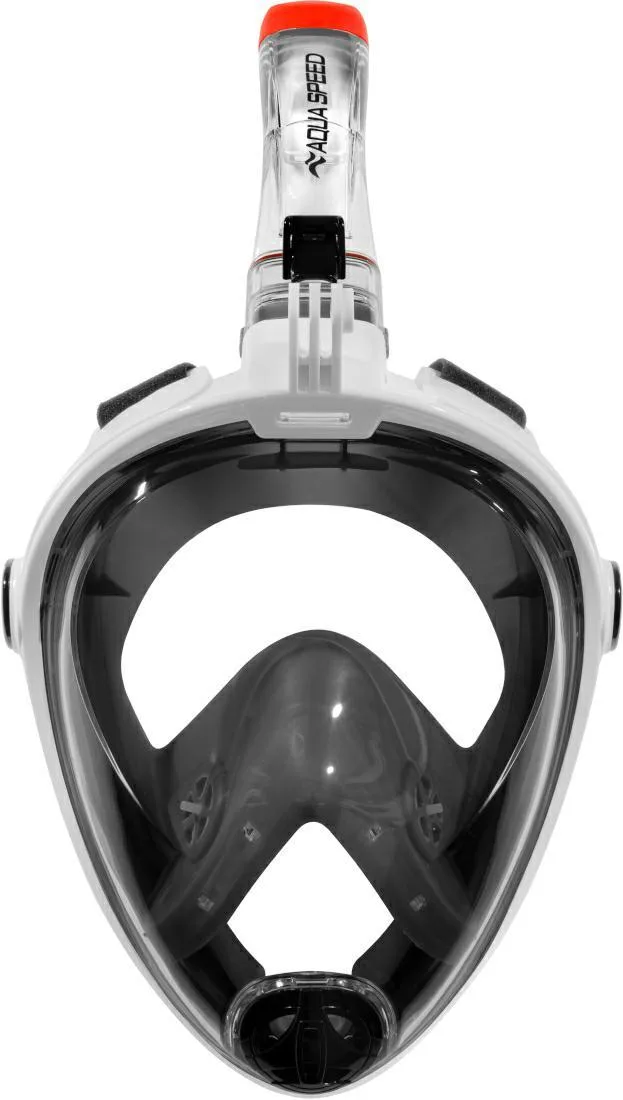 Повнолицьова маска AQUA SPEED силікон L/XL чорна біла