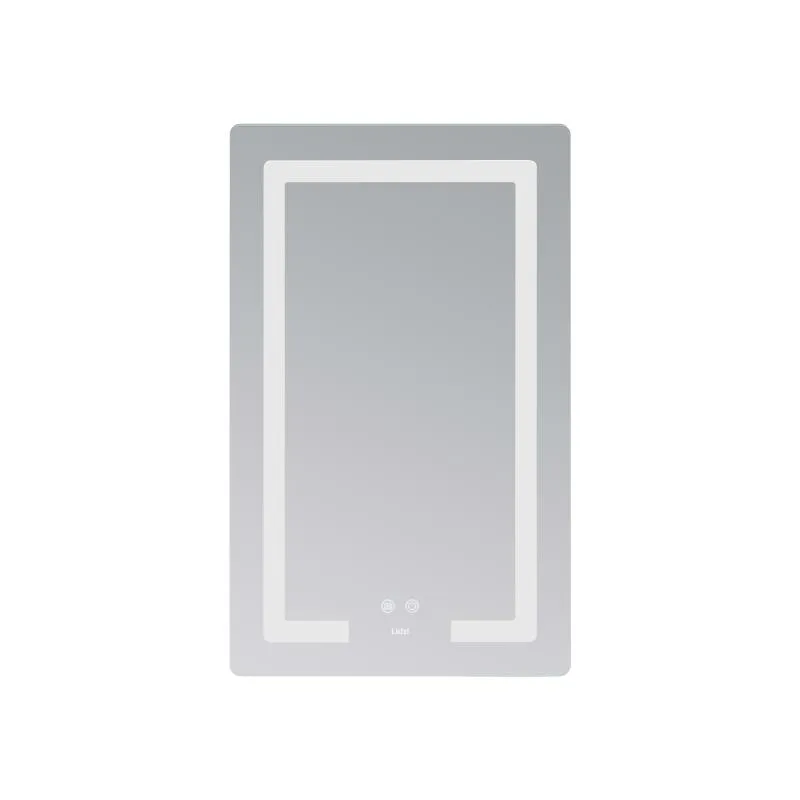 Дзеркало Lidz Kubis KU2 LED-підсвічування Touch антизапотівання 500х800 мм Алюмій/Пластик
