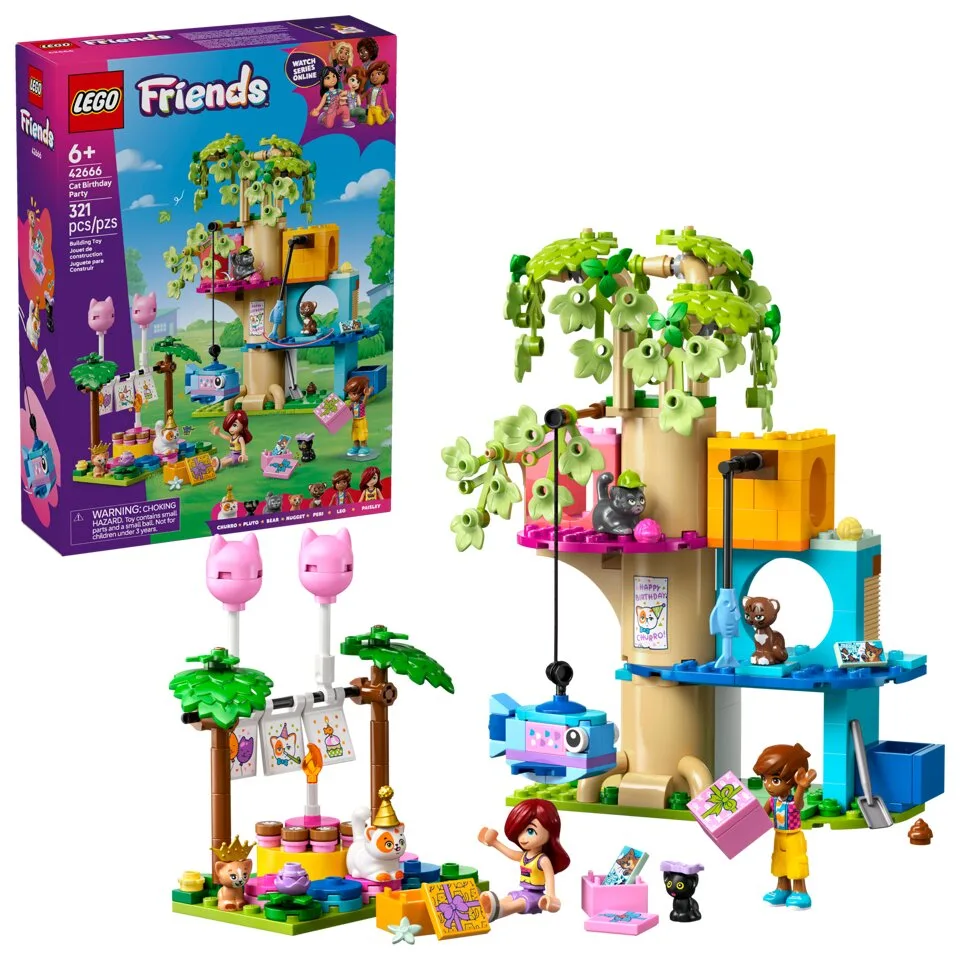 Конструктор LEGO Friends 42666 6+ різнокольоровий будинок на дереві та коти