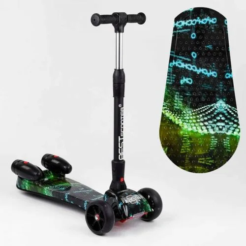 Самокат Best Scooter MAXI с парогенератором для детей с музыкой и дымом складной руль алюминиевый