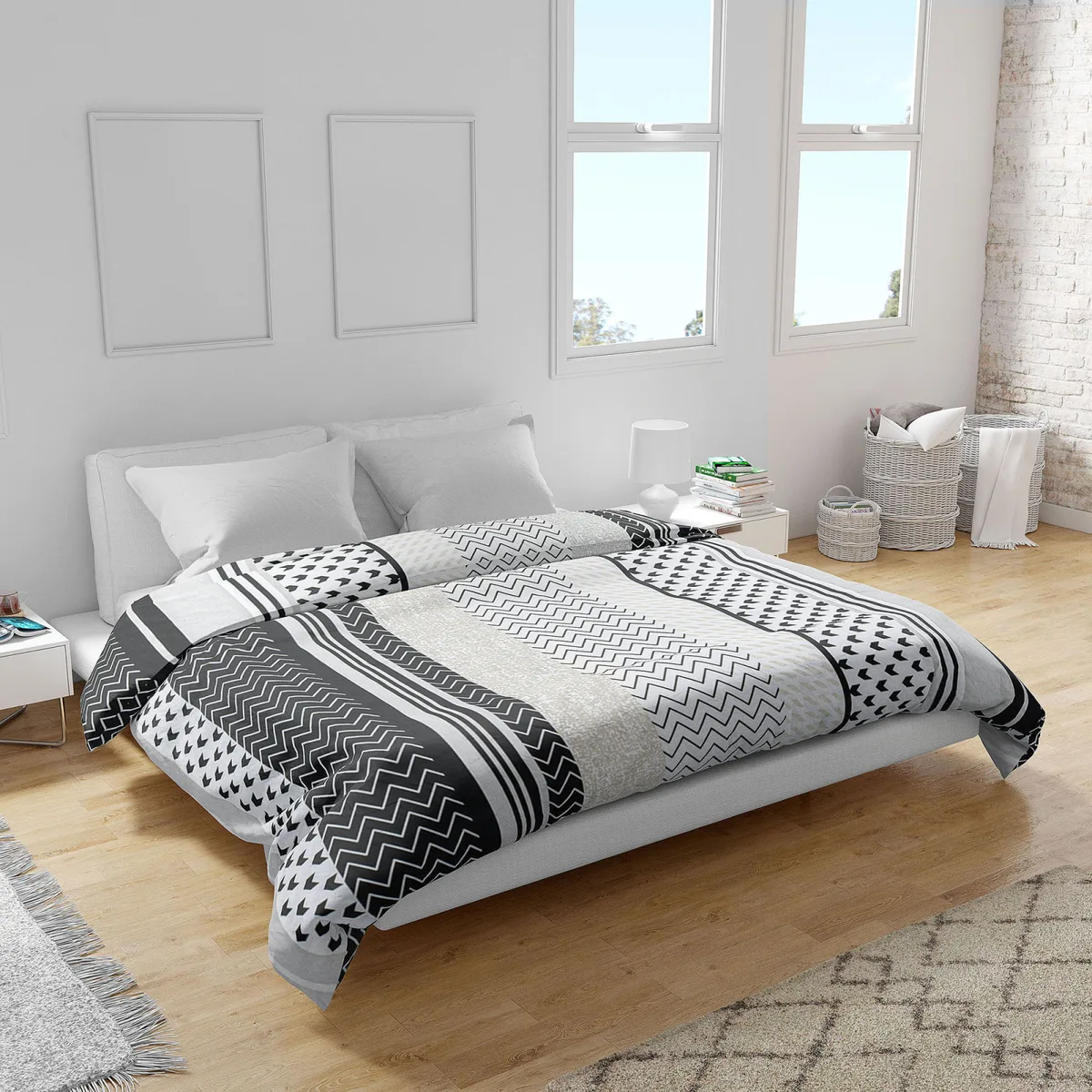Підковдра ранфорс Home Line 205х220 см Зігзаг Бавовна