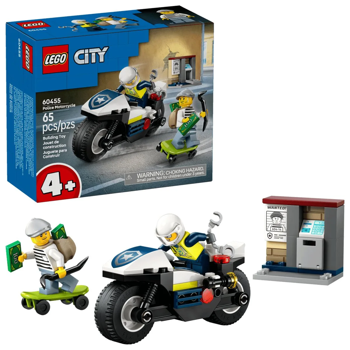 Конструктор LEGO City Мотоцикл Пластик 4+ Червоний
