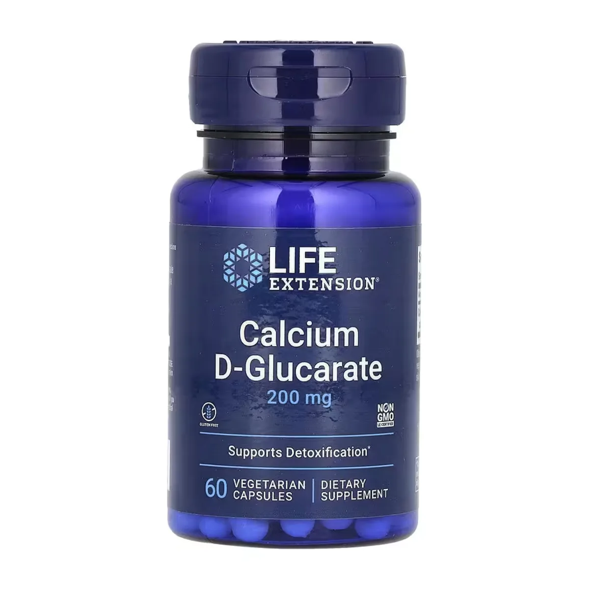 Кальций D-глюкарат Life Extension 200 мг 60 капсул Без ГМО