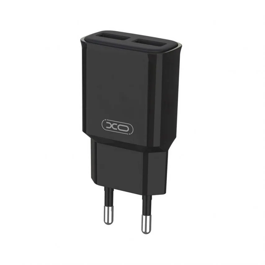 Сетевое зарядное устройство XO 2USB 2,4A черное