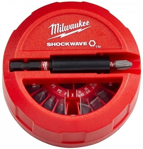 Набір бит Milwaukee Shockwave, стальний, у кейсі, 15 шт.