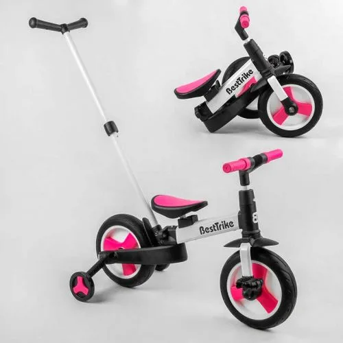 Велосипедний трансформер BestTrike з батьківською ручкою знімними педалями для дітей 10 дюймів колеса PU