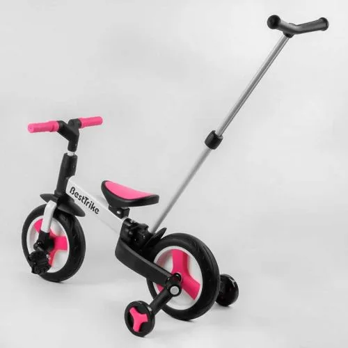 Велосипедний трансформер BestTrike з батьківською ручкою знімними педалями для дітей 10 дюймів колеса PU