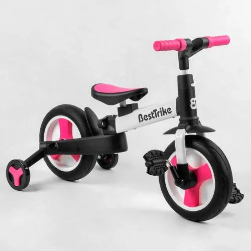 Велосипедний трансформер BestTrike з батьківською ручкою знімними педалями для дітей 10 дюймів колеса PU